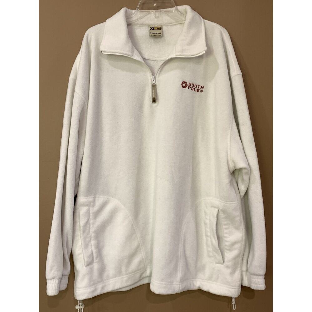 South Pole Men's Vintage 90s Thick Fleece Retro 1/4 Zip Jacket XXL 2XL